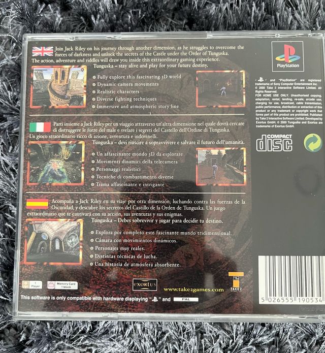 TUNGUSKA PS1 PSX PAL ESP COMPLETO