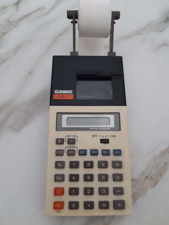 Calculadora Casio HR-7. Funciona perfeitamente