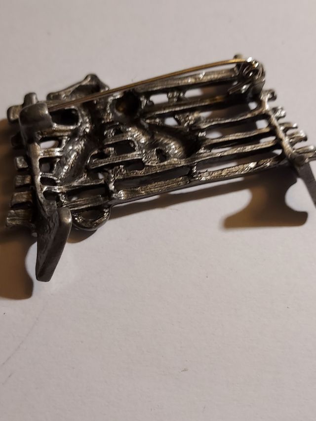 Broche de 2 gatos muy original bisutería joyeria