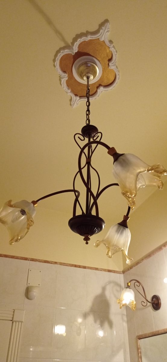 lampadario tre luci + applique