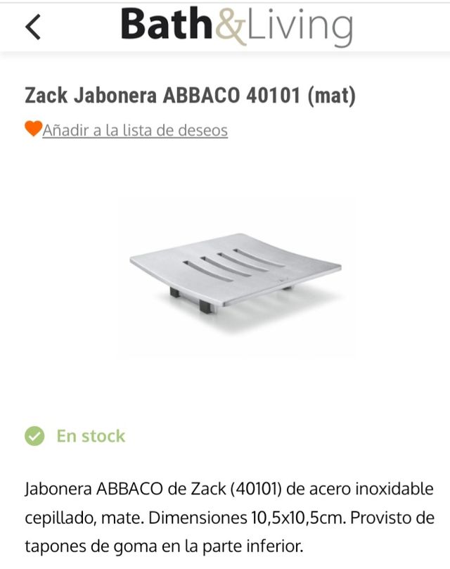 Accesorio de baño en acero inoxidable ZACK