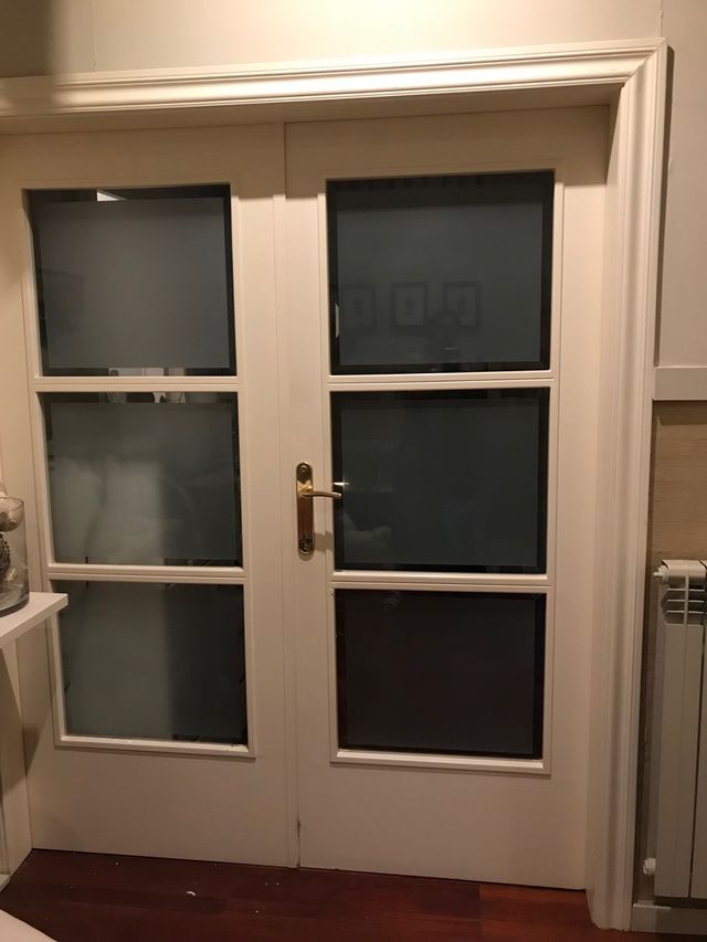 Puertas dobles cristal
