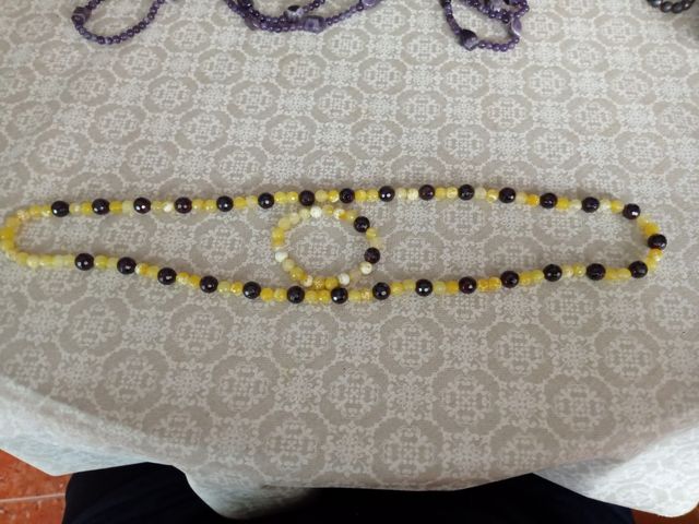 Collar de ágata y granate. Piedra natural