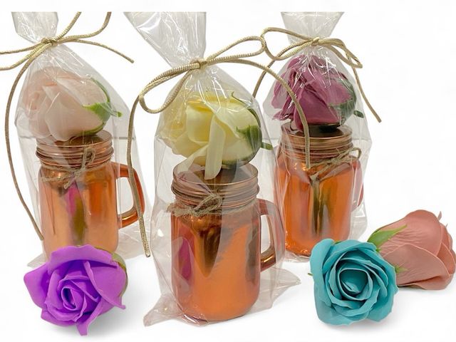 vela canela y rosa de jabón regalos boda comunión