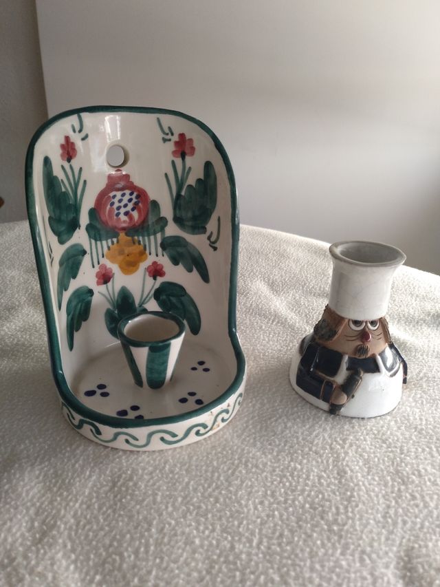 Portavelas de cerámica