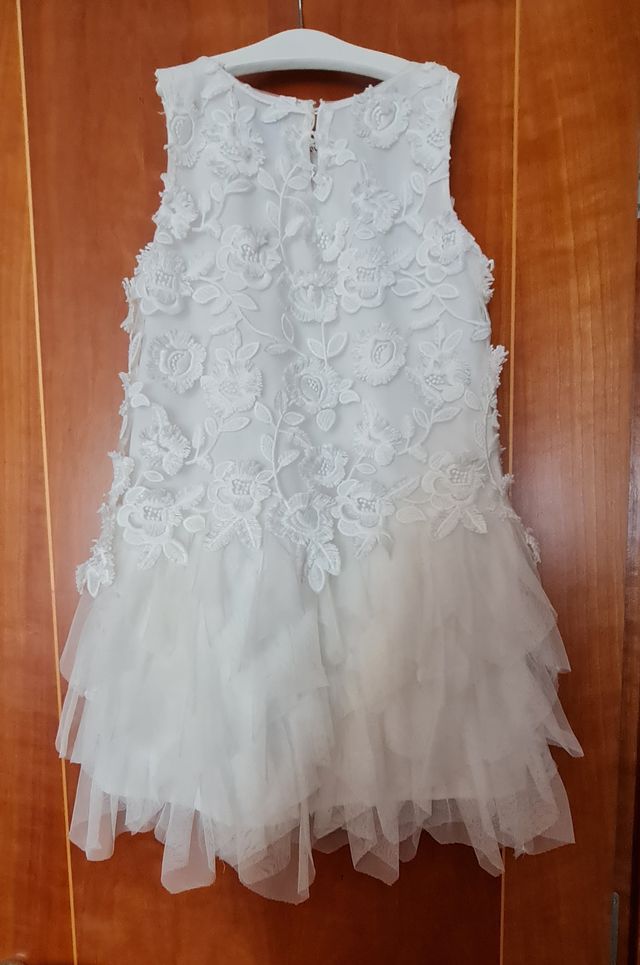 Vestido Mayoral encaje y tul talla 10