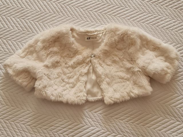 Torera imitación piel blanca talla 8_9 ideal