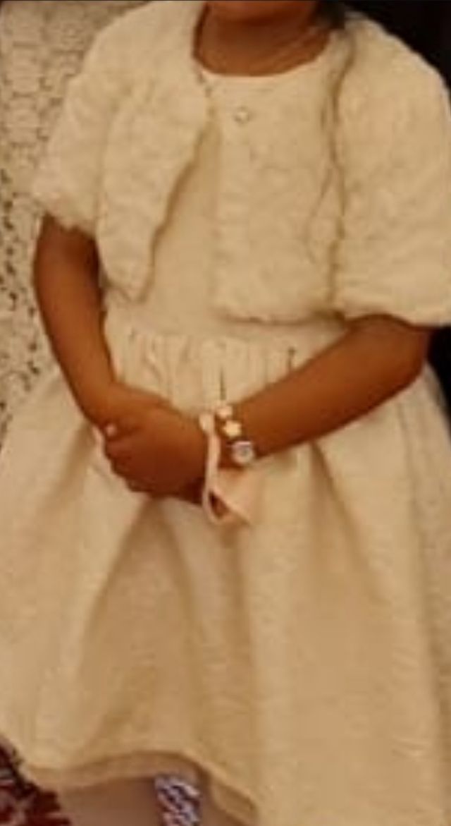 Torera imitación piel blanca talla 8_9 ideal