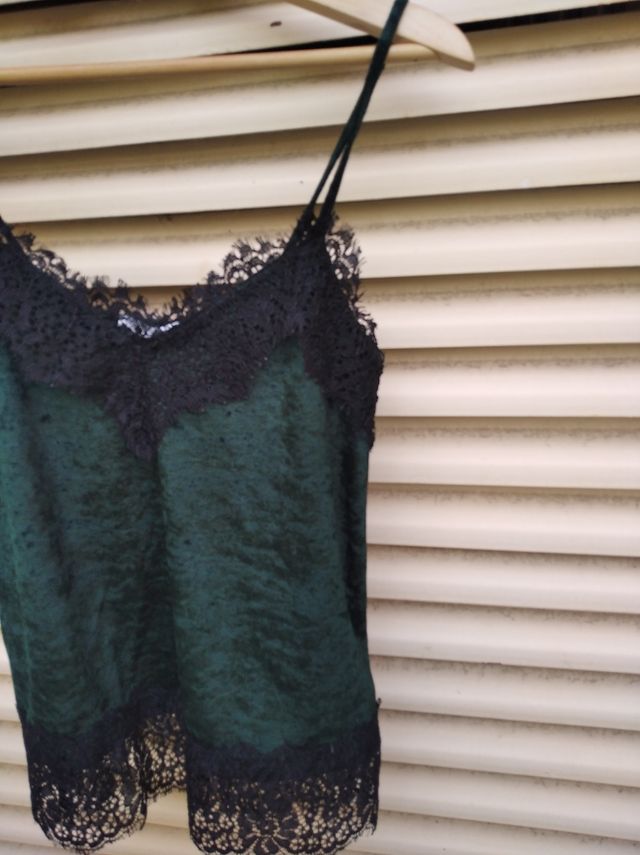 top terciopelo y encaje