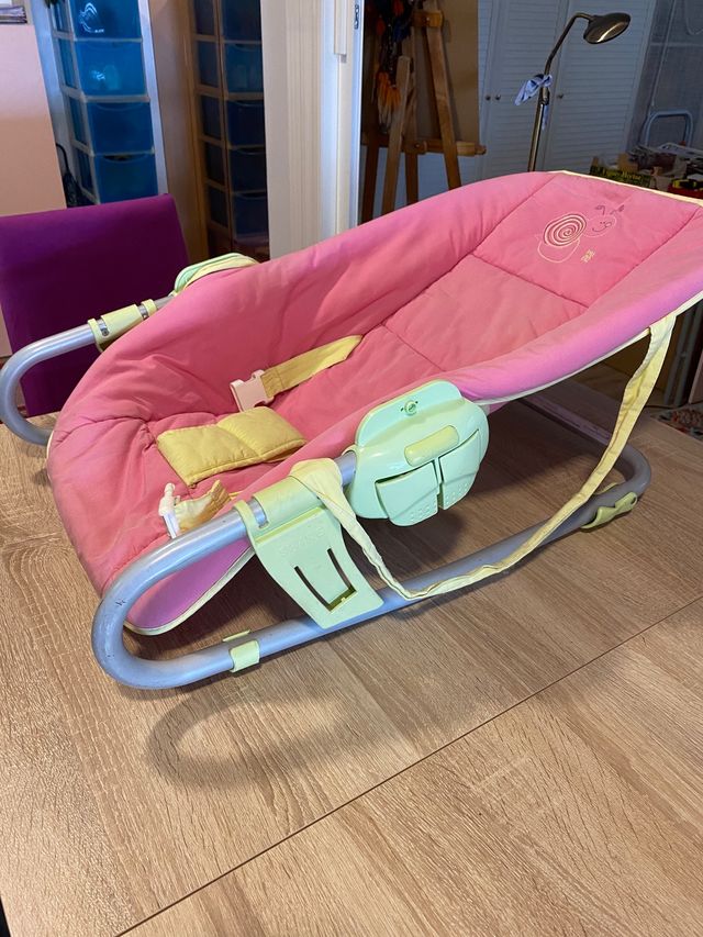 Hamaca bebé rosa