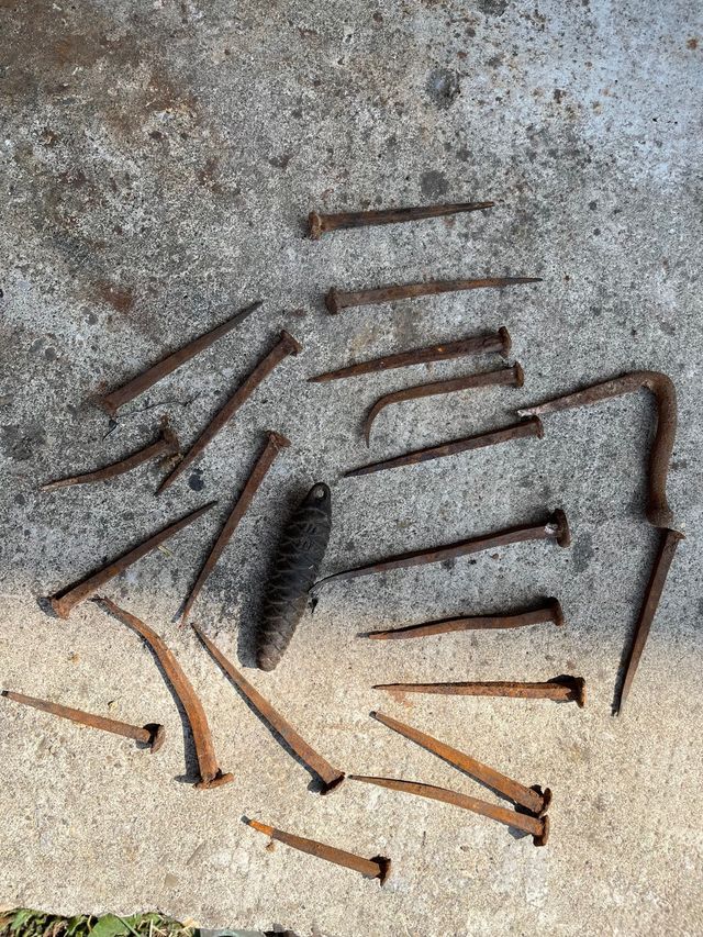 Chiodi e pigna antichi