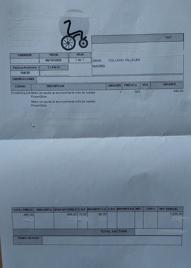 Motor para silla de ruedas