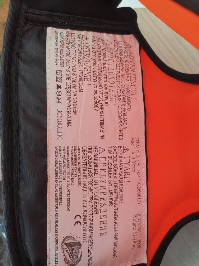 Chaleco de flotabilidad