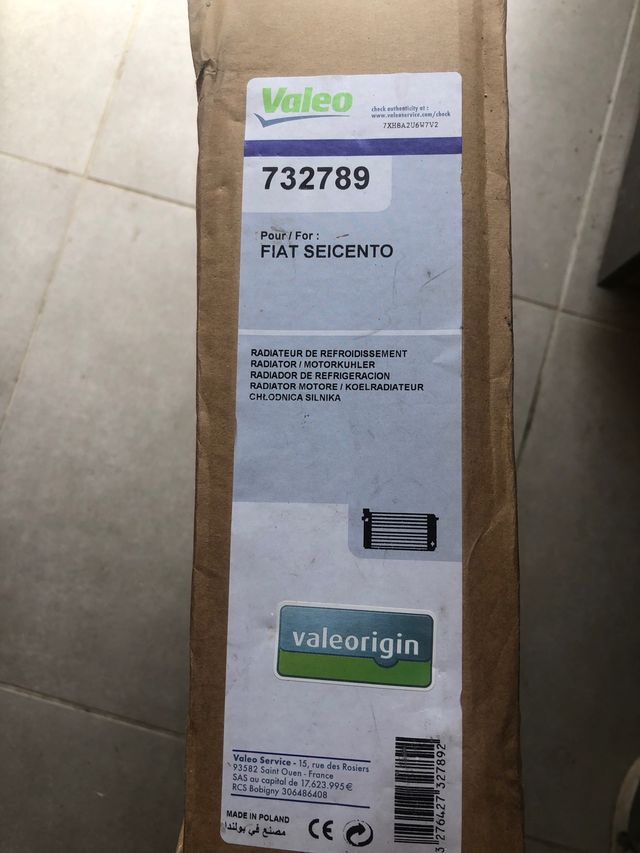 Radiador valeo fiat seicento