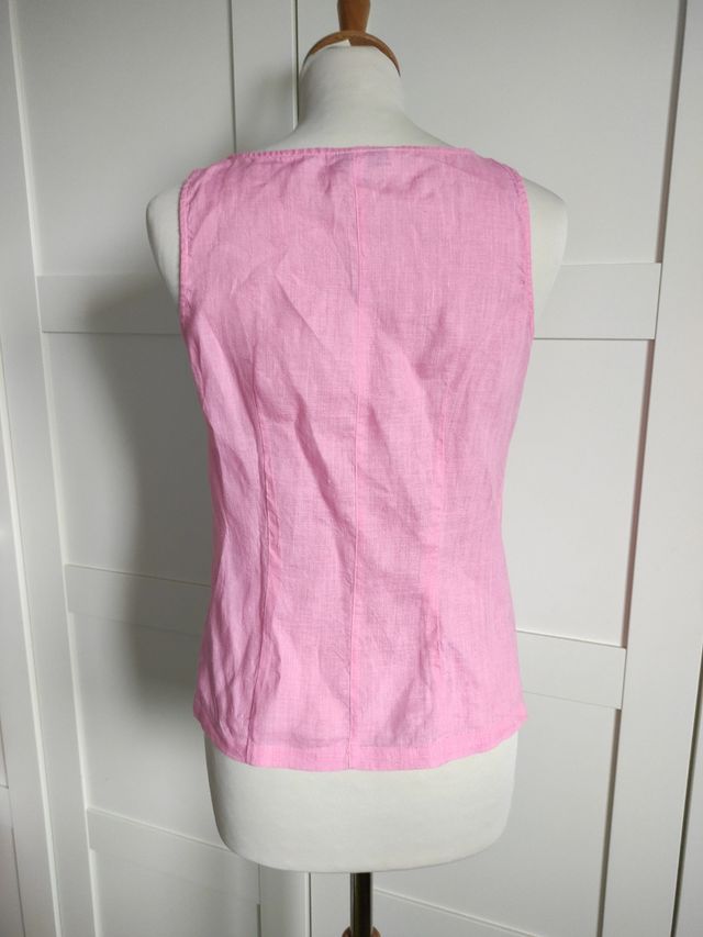 camisa entallada sin mangas