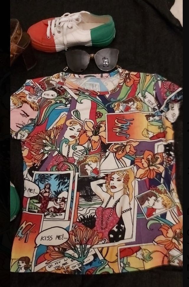 T-Shirt Benetton stampa fumetti