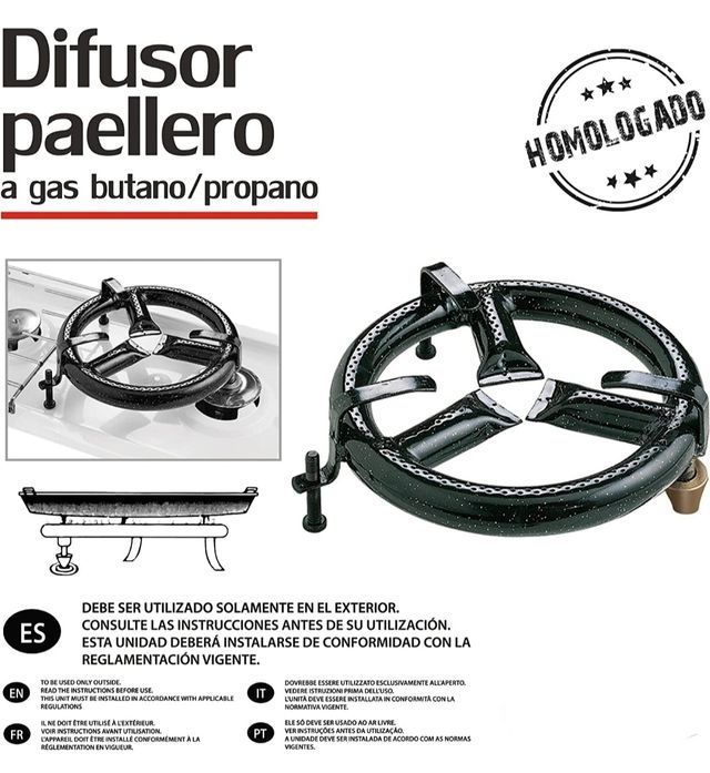 Difusor Paellero para fuegos de cocina