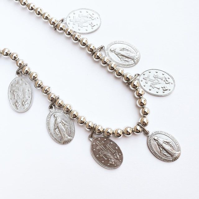 Collana religiosa vintage cristiana cattolica