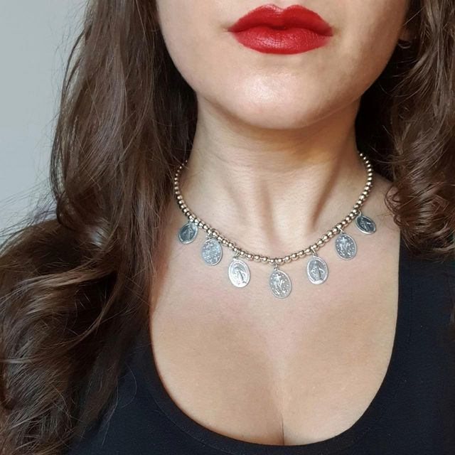 Collana religiosa vintage cristiana cattolica