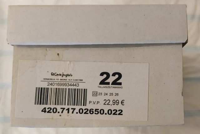 Zapatillas Minnie talla 22