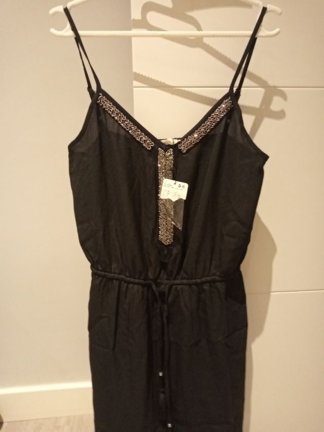 vestido negro mango xs