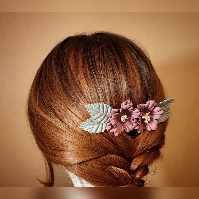 Peinecillo flores color morado