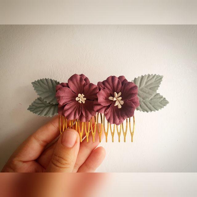 Peinecillo flores color morado