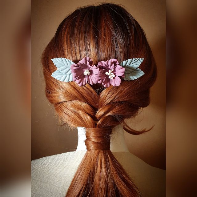 Peinecillo flores color morado