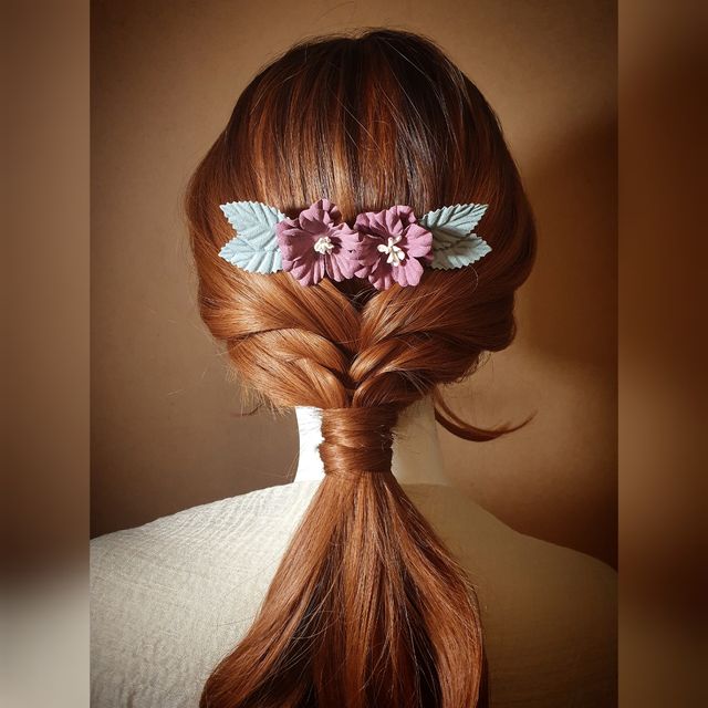 Peinecillo flores color morado