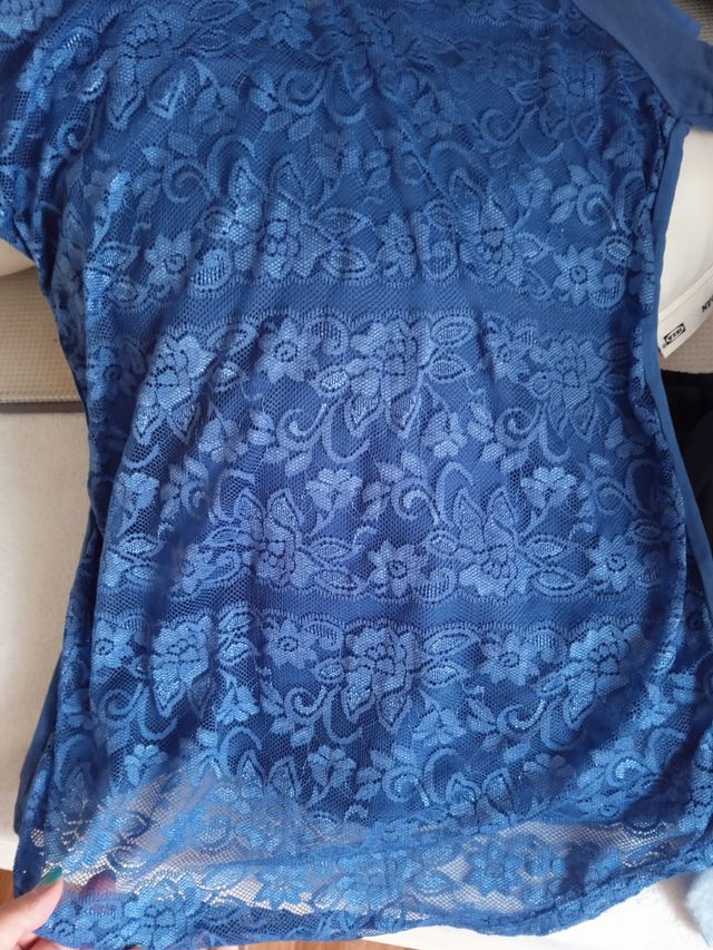 Maglia mezza manica con schiena ricamata