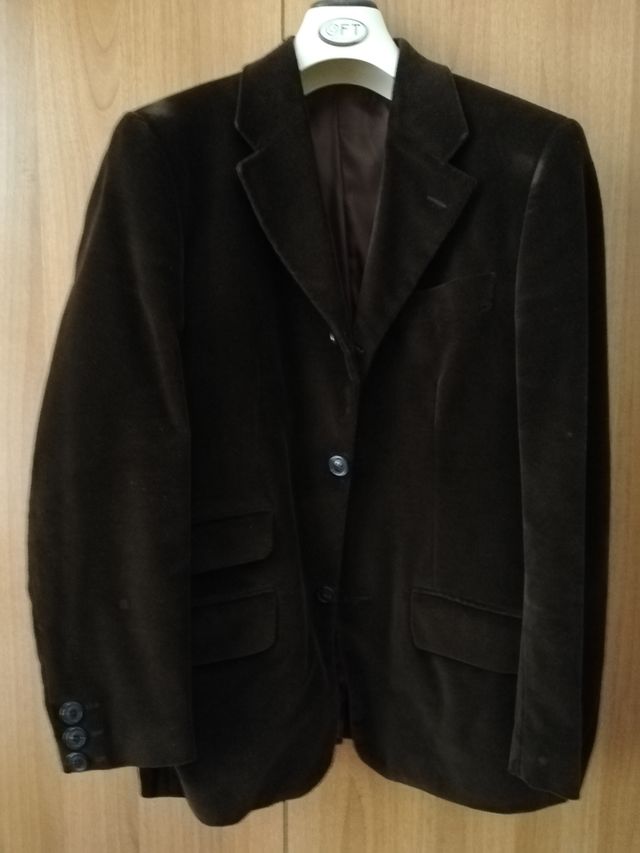 giacca in velluto marrone