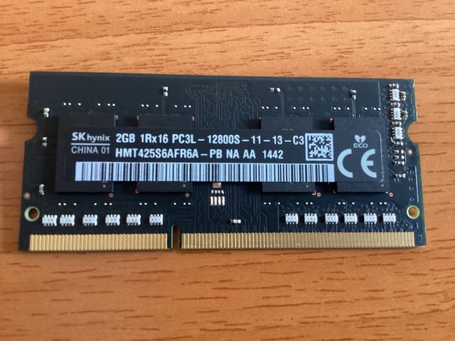 2 Tarjetas internas de ram de 2Gb para MacBook Pro
