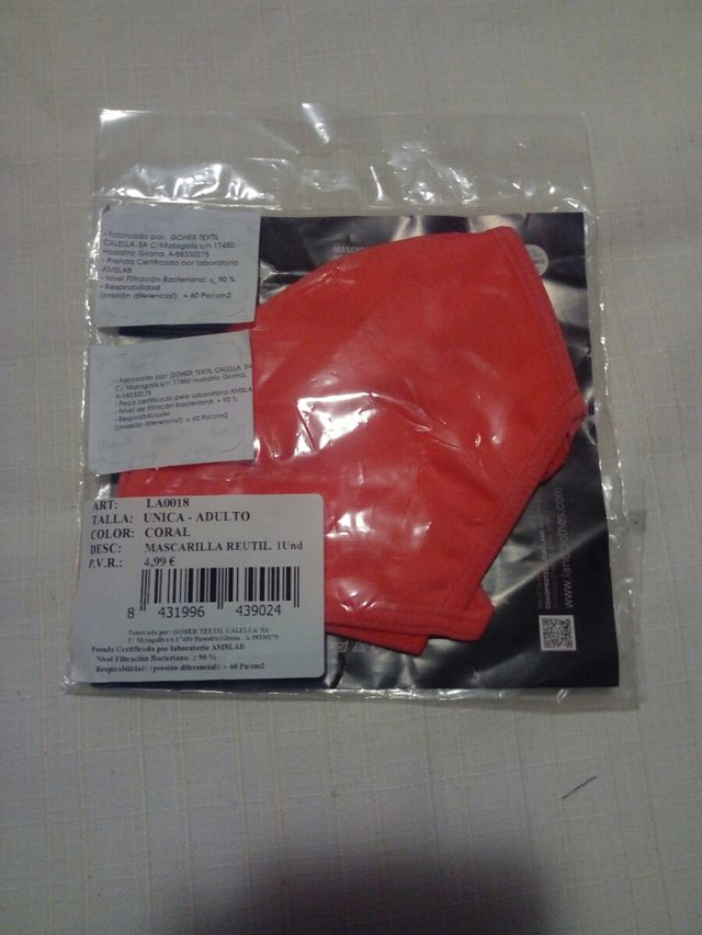 Mascarilla sin estrenar