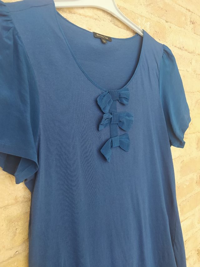 Camiseta lazos Massimo Dutti