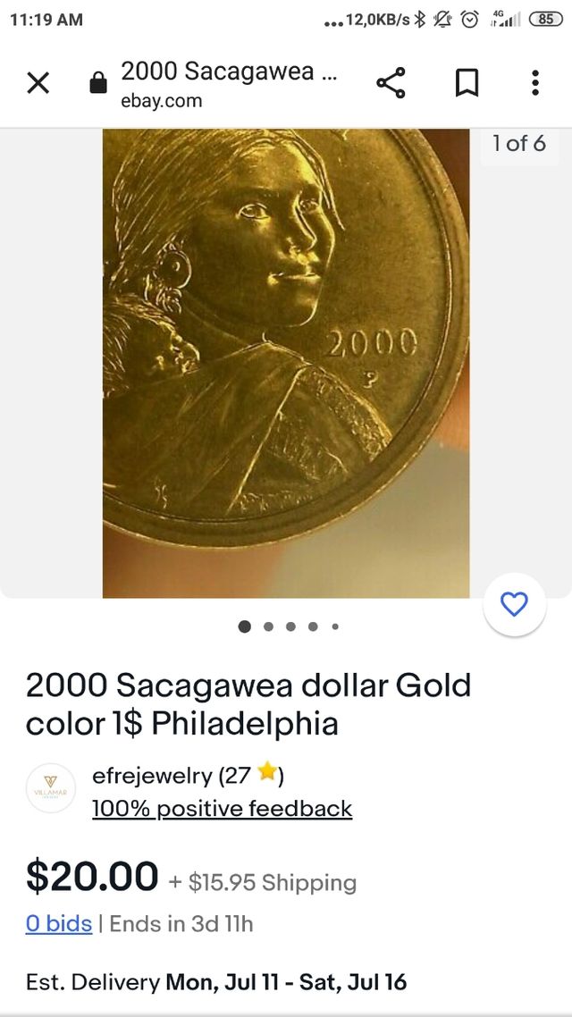 ONE DOLLAR 2000 P