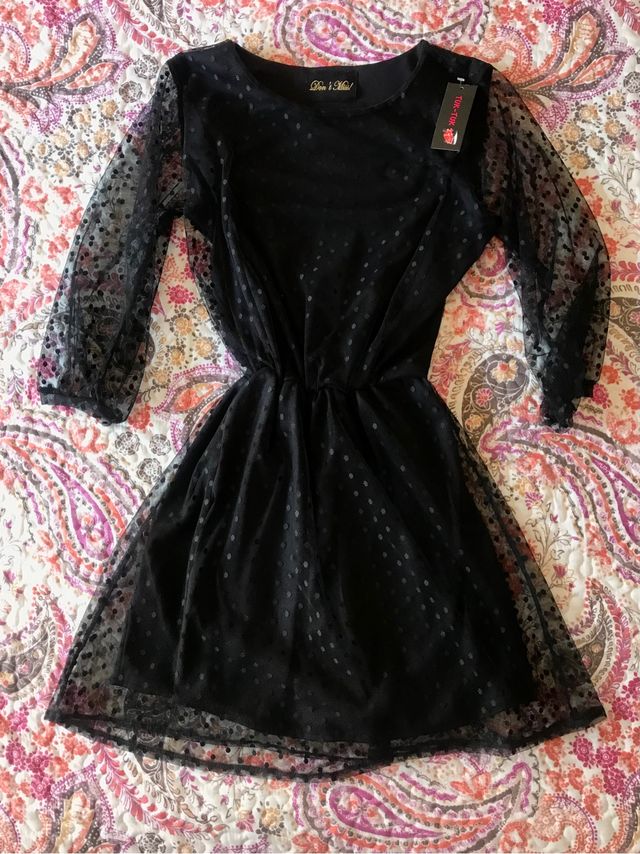 Vestido de lunares con transparencias - a estrenar