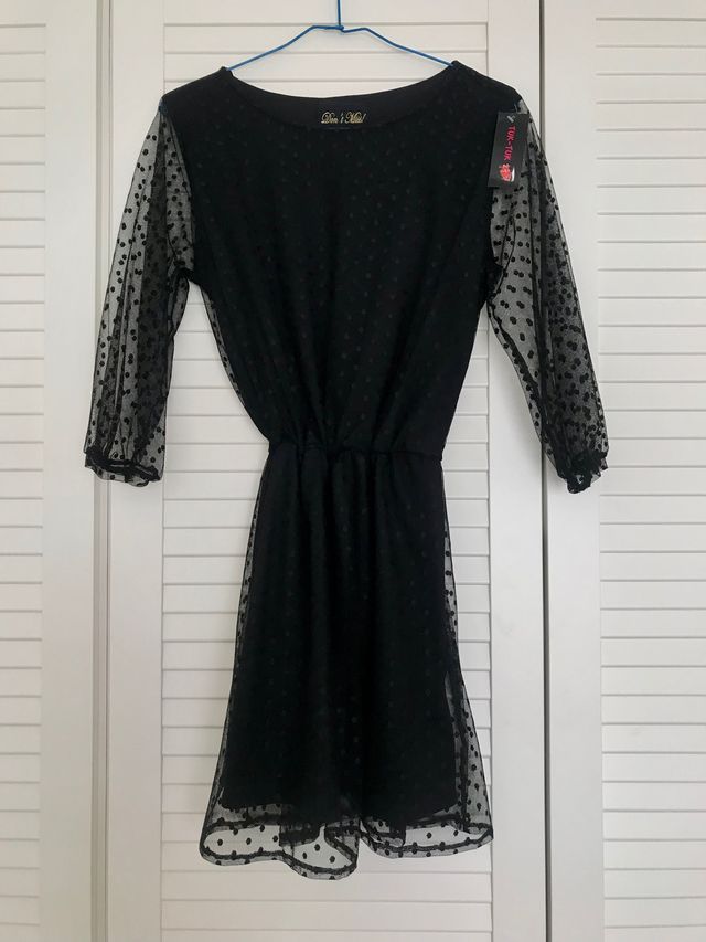 Vestido de lunares con transparencias - a estrenar