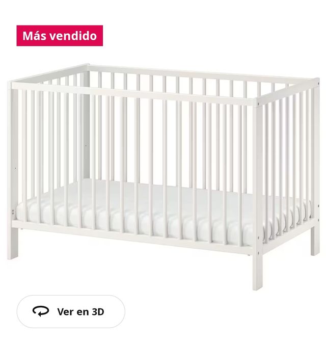 Cuna + Cambiador "Gulliver" Ikea