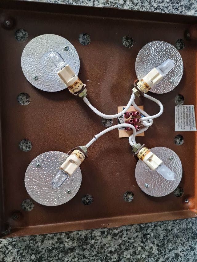 Lampara techo 4 puntos de luz