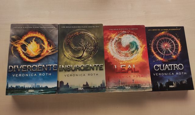 Libros Divergente , Insurgente, Leal y Cuatro 