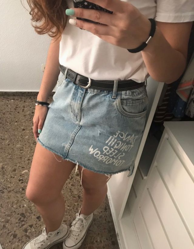 Falda denim