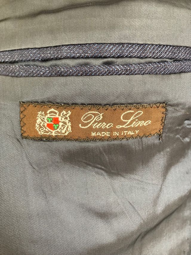 Americana lino azul.