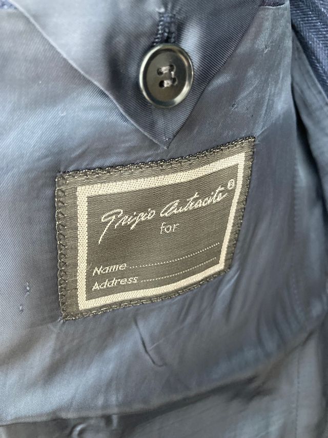 Americana lino azul.