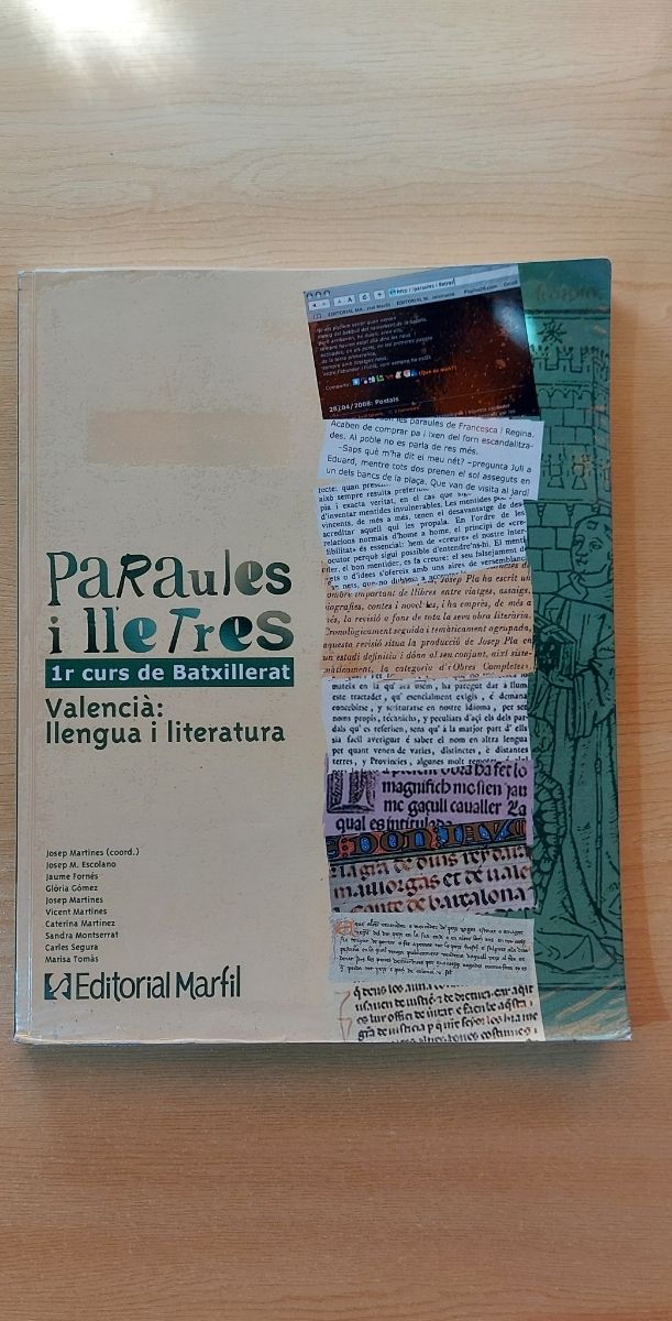 Parole e lettere Valencià 1° BACH