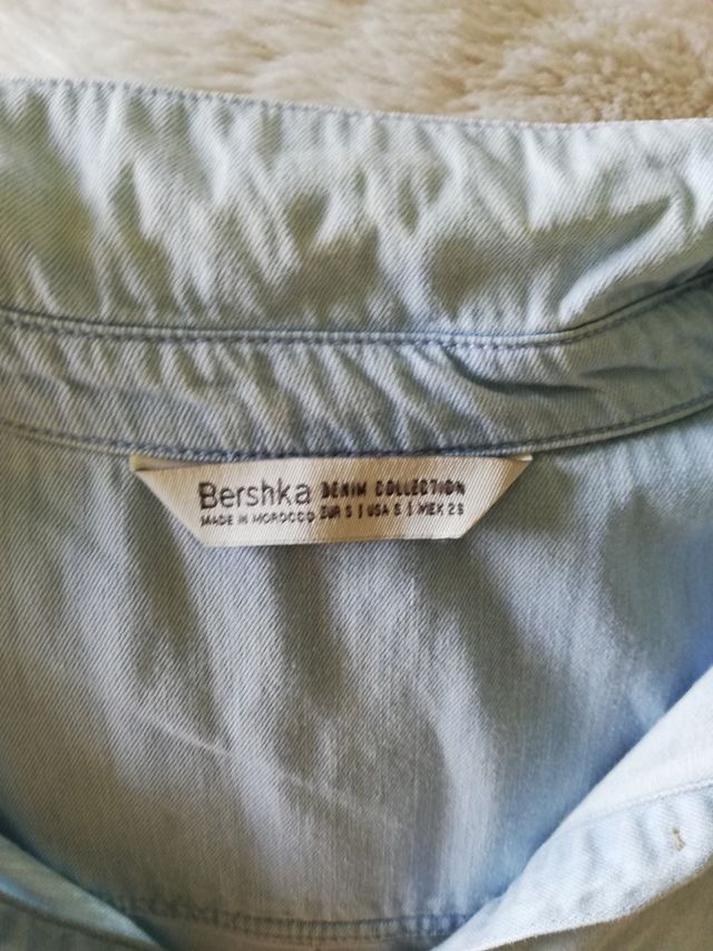 Vestido vaquero azul claro talla S nuevo de Bershk