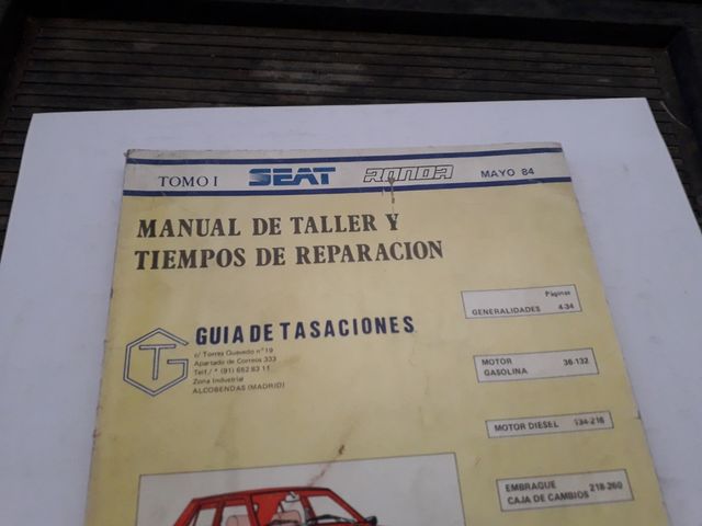 Manual de taller Guía de Tasaciones