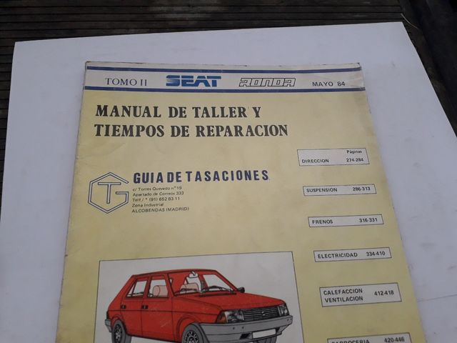 Manual de taller Guía de Tasaciones