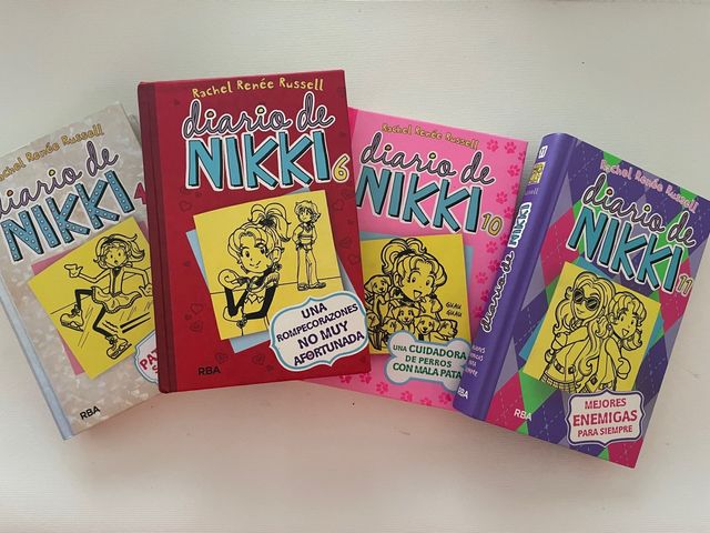 Pack de 4 libros del Diario de Nikki