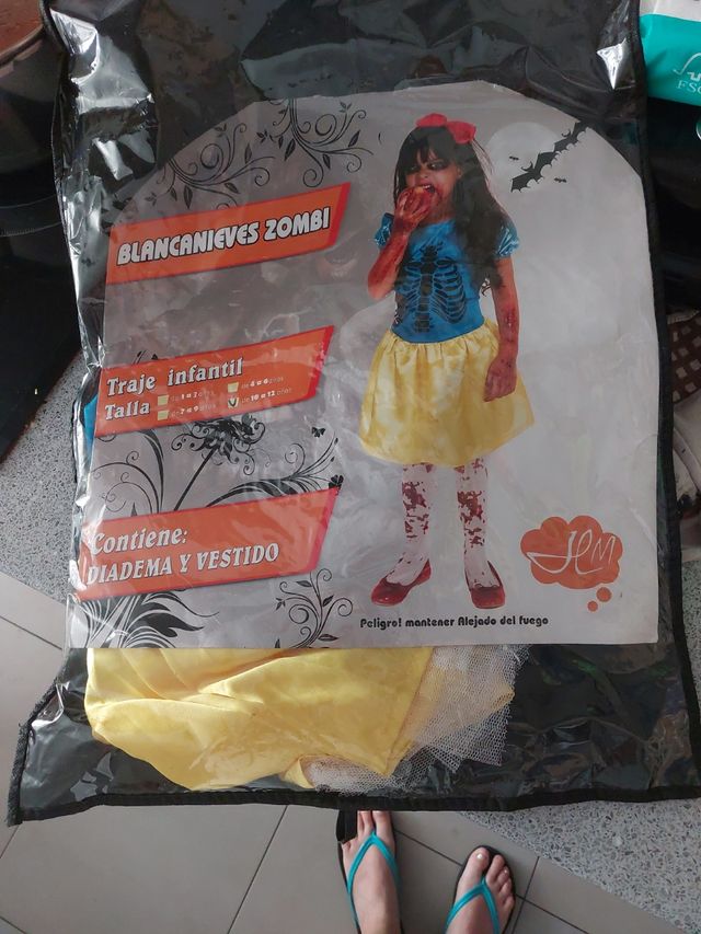 blancanieves zombi disfraz