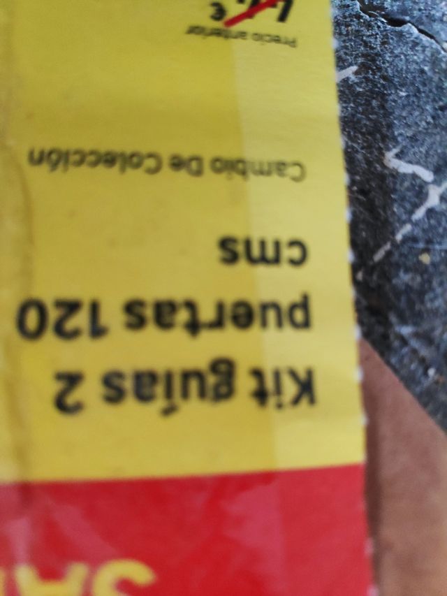 kit guías puerta 120 cm a estrenar 